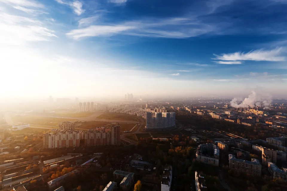 Moskau aus der Vogelperspektive