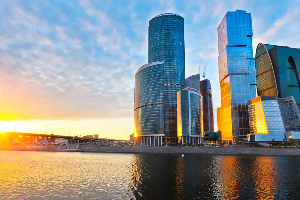 Moskau bei Sonnenuntergang