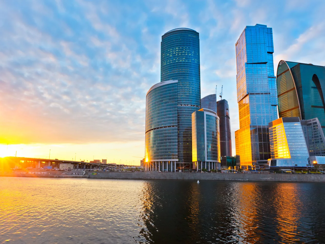 Moskau bei Sonnenuntergang