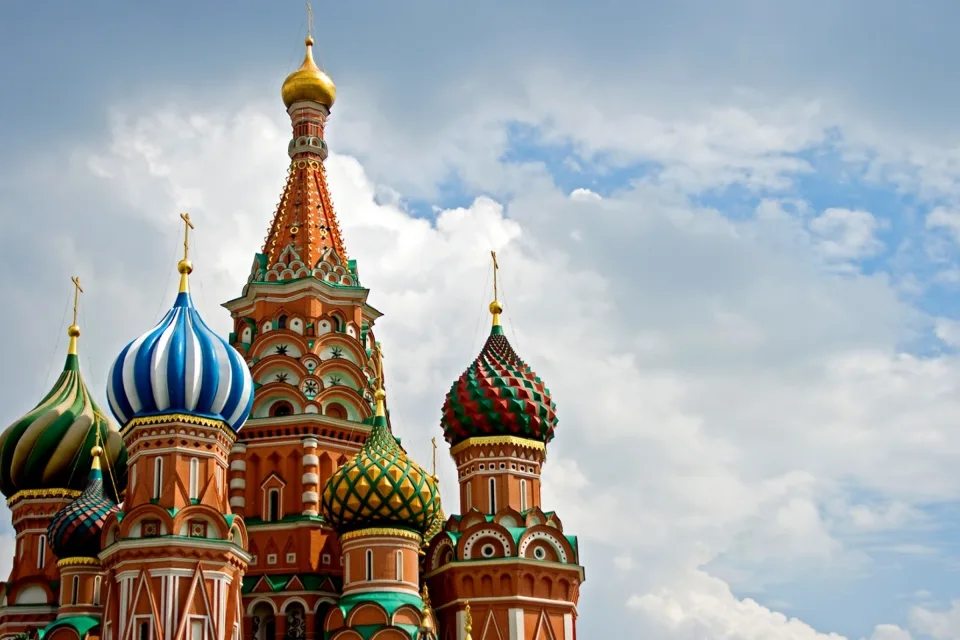 Moskau in Blume Regenbogen