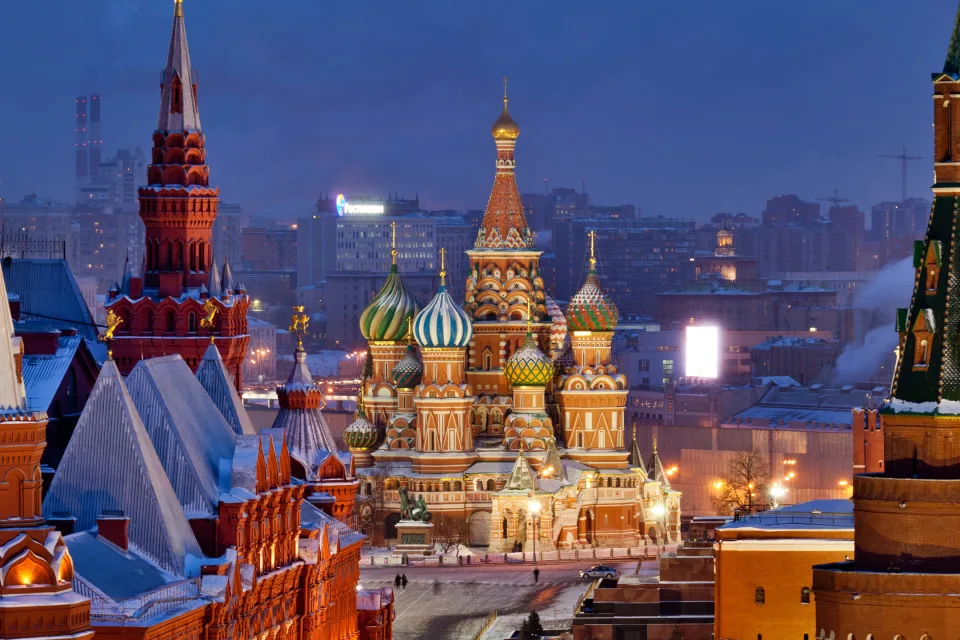 Moskau in Winter Zeit
