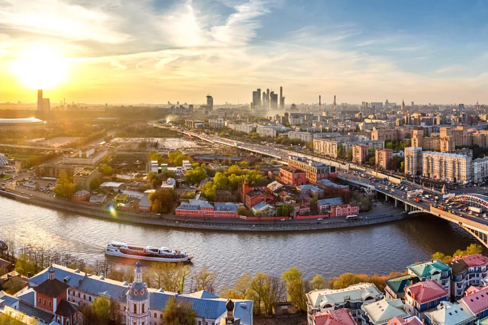 Panorama schönen Stadt Moskau, Russland