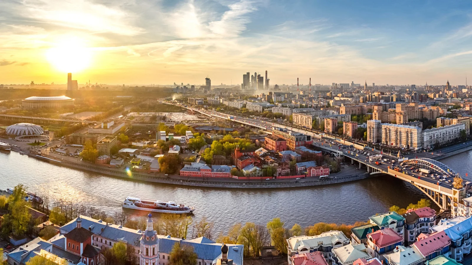 Panorama schönen Stadt Moskau, Russland