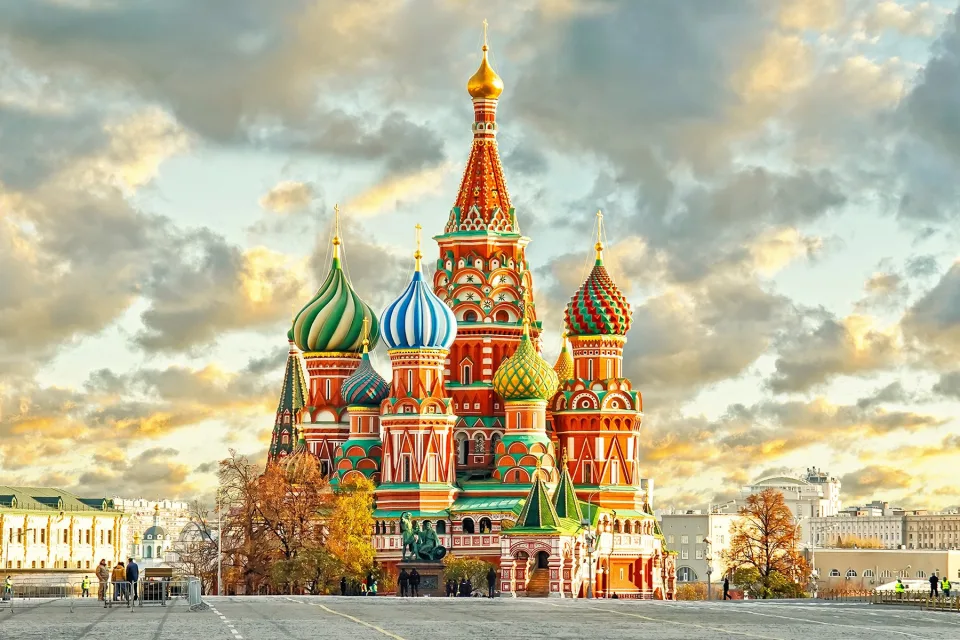 Tempel auf roten Platz in Moskau