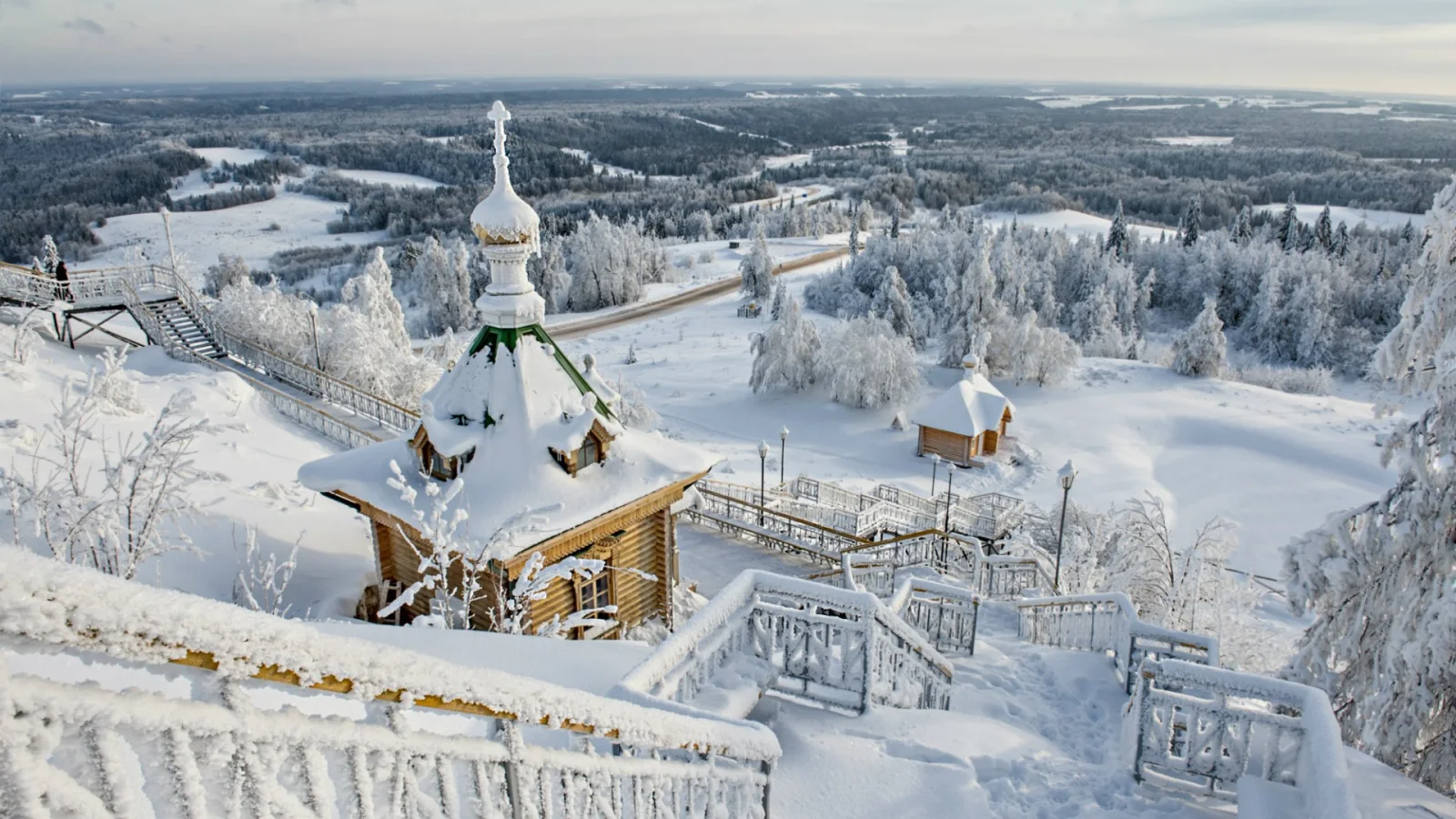 Winterlicher Landschaft in Russland