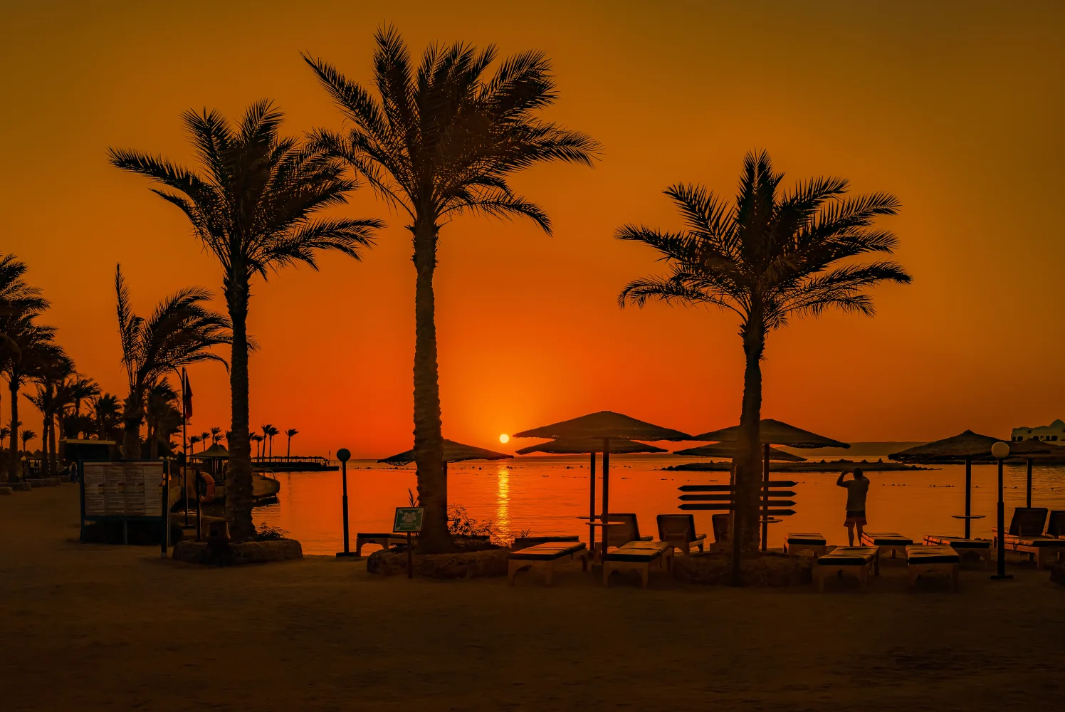Sonnenuntergang Sonne über dem Meer