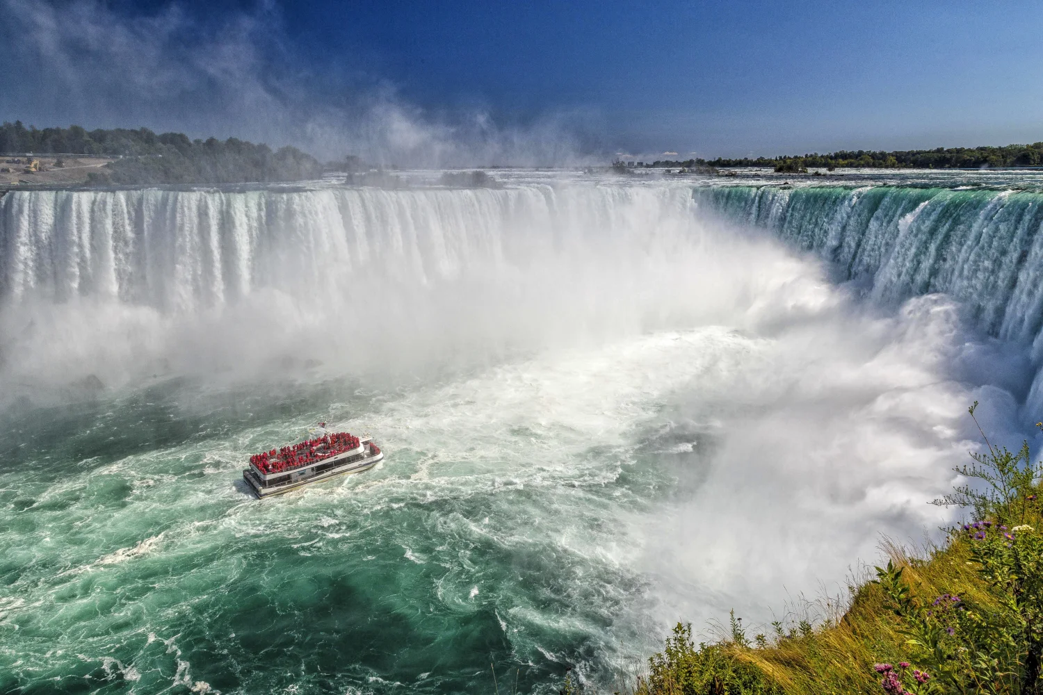 Riesiger tobender Wasserfall Victoria