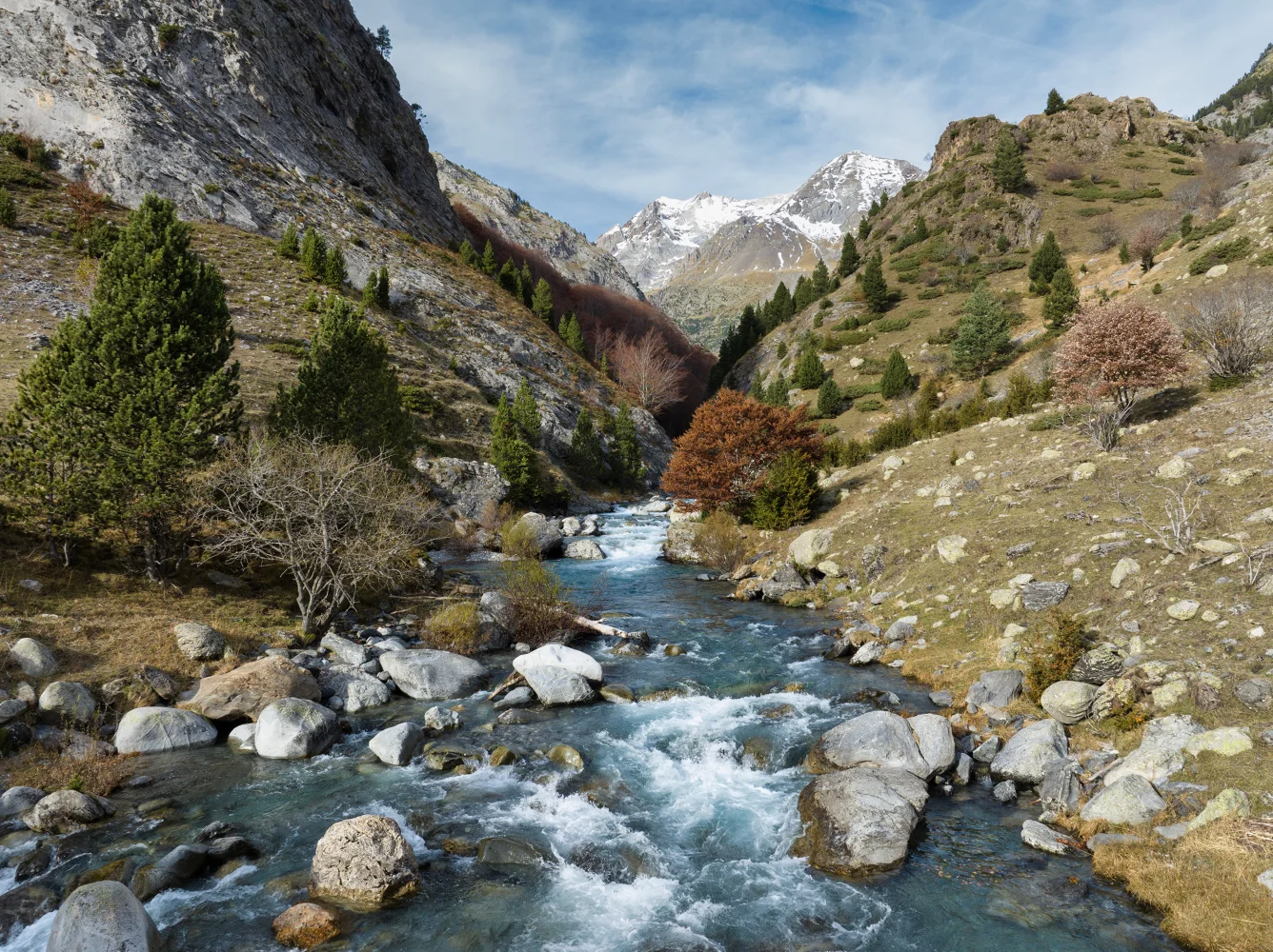Schnelles Fluss in Berg Schlucht