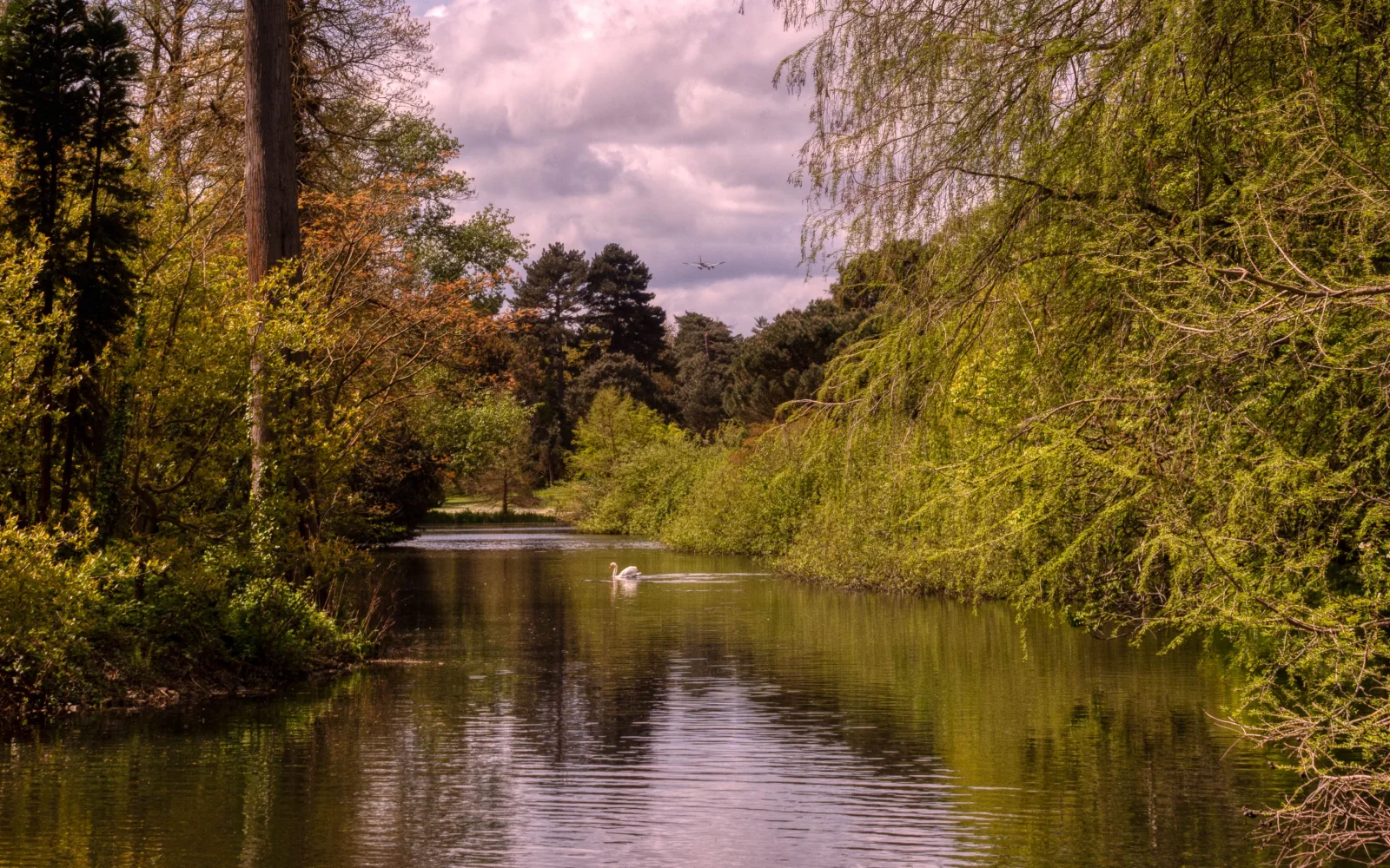 Schöner Blick auf Fluss