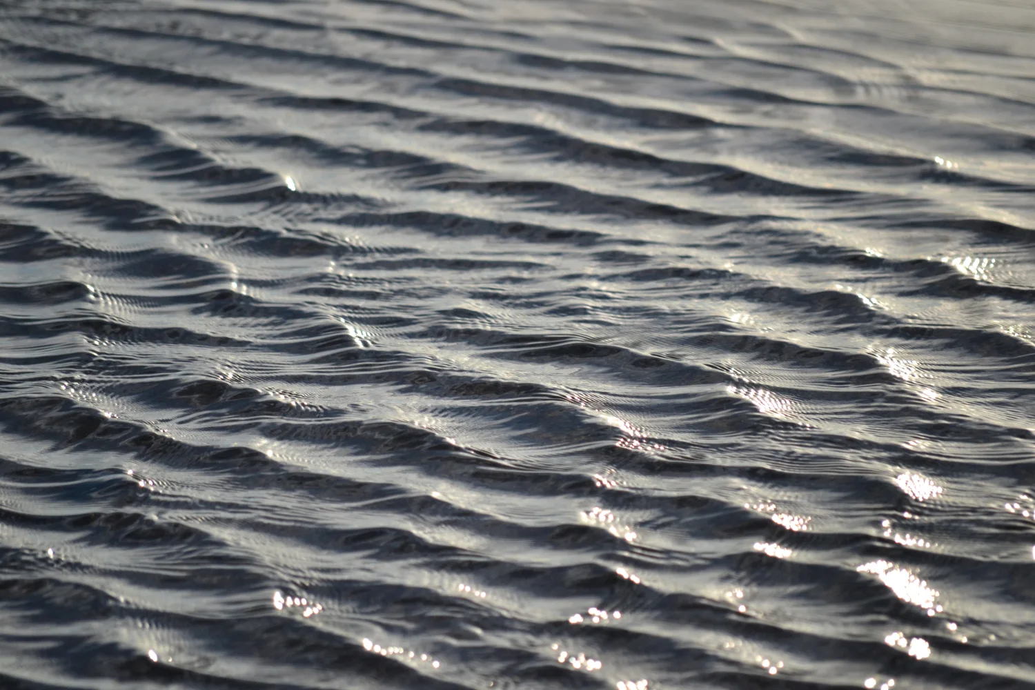 Wellen auf Fluss Wasser