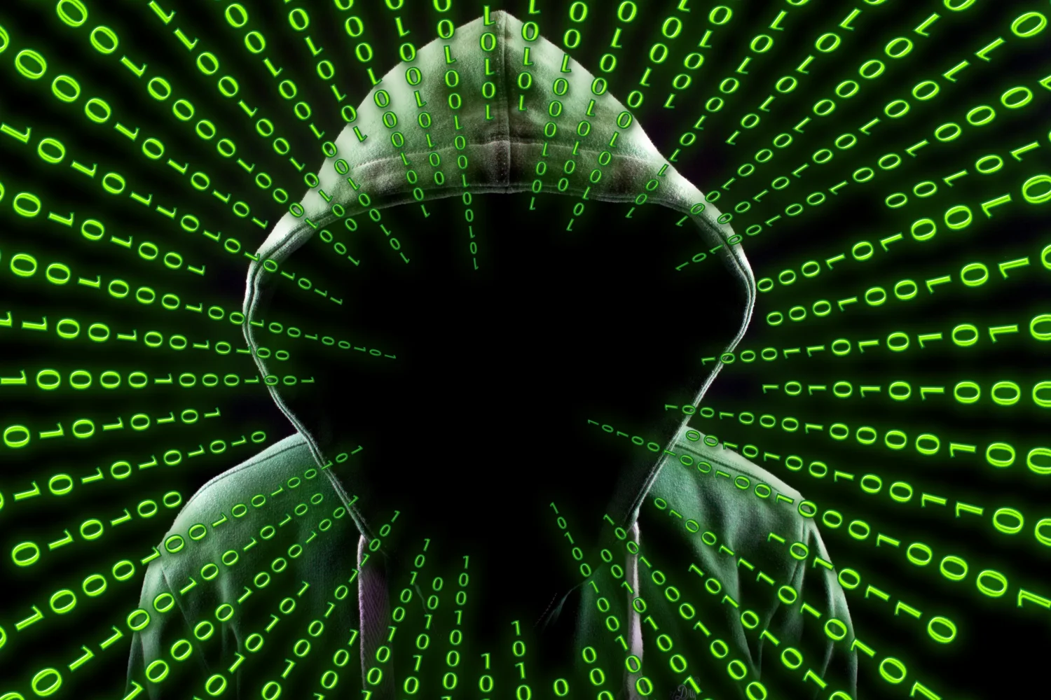 Hacker mit Code Zahlen