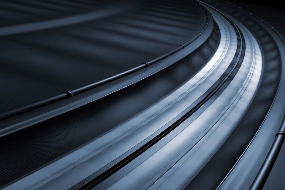 Schwarz Weiß Tunnelillustration