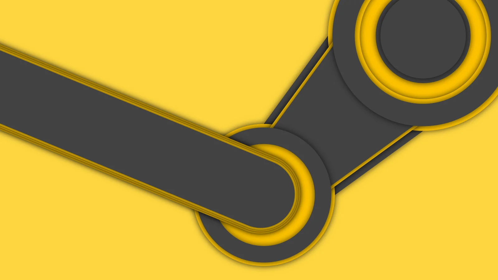 Steam Logo Grau und Gelb