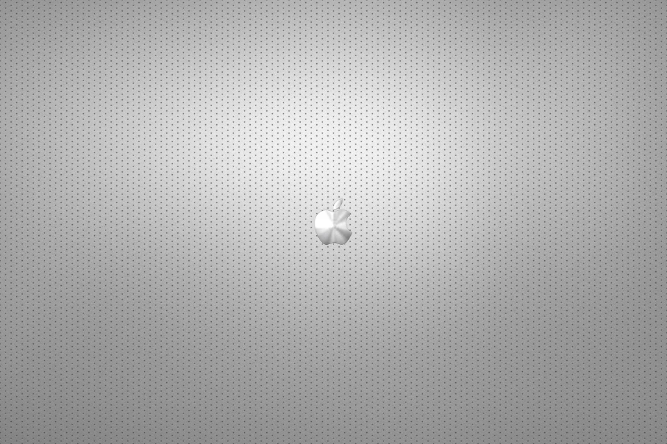 Weißes Apple Logo Auf Grauem Textil