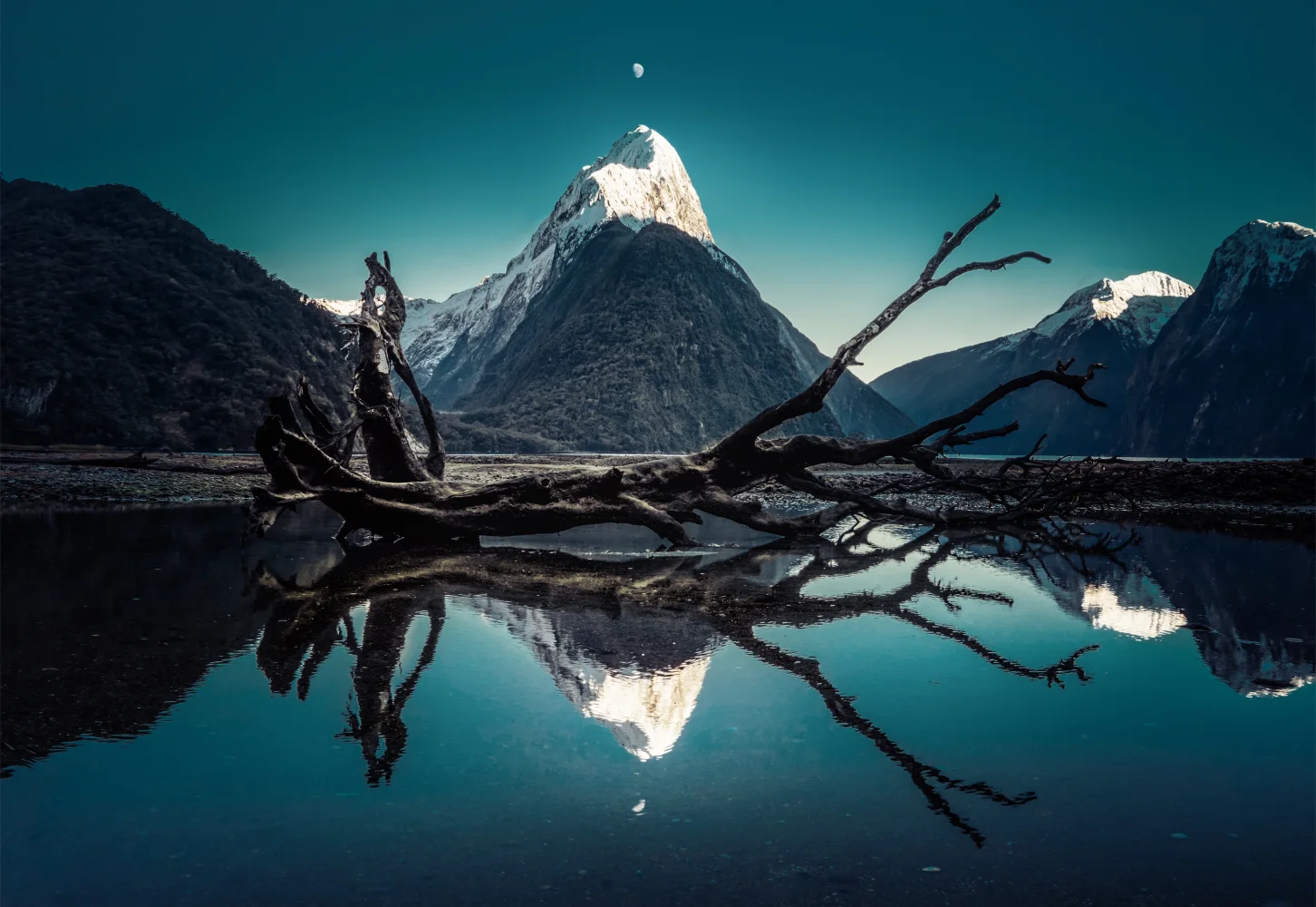 Mitre Peak Mond