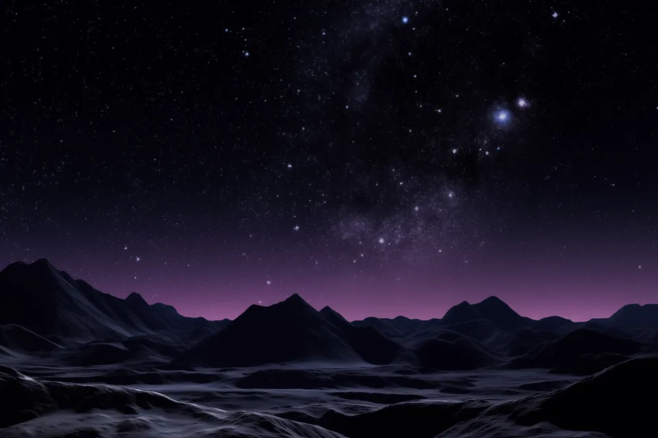 Schönes nächtliches Himmel über Berge