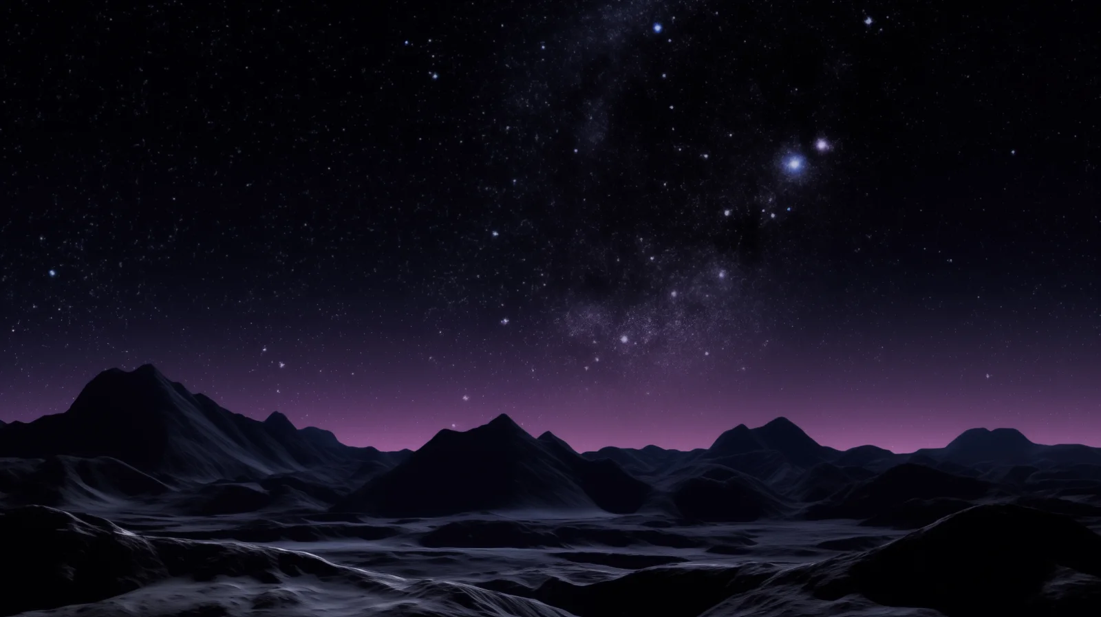 Schönes nächtliches Himmel über Berge