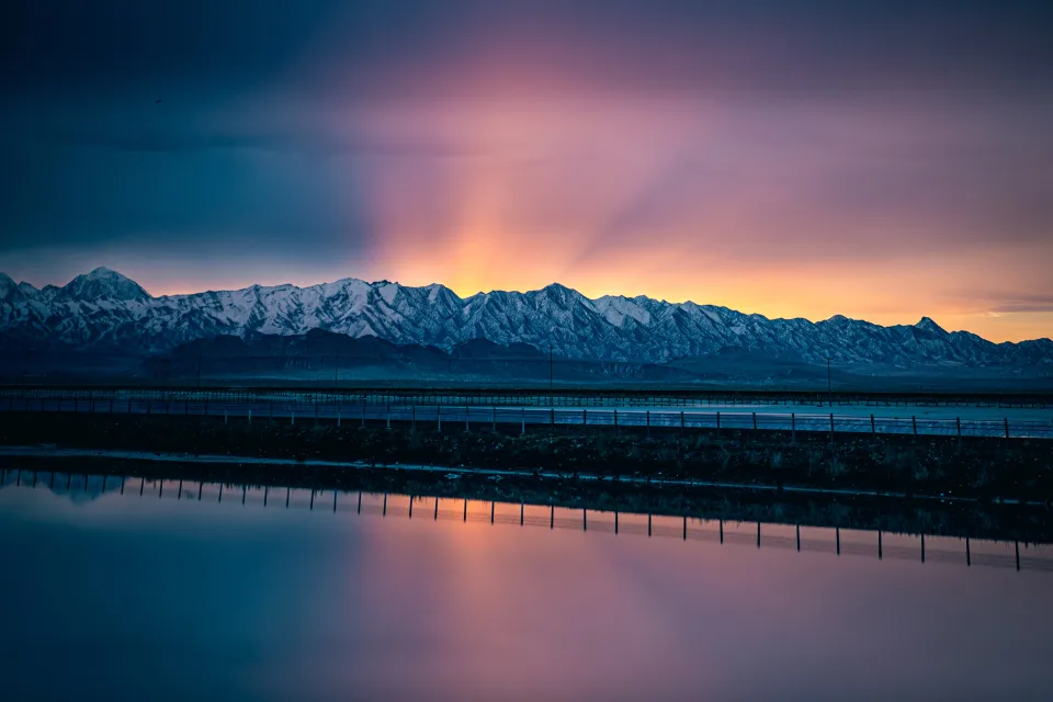 Snow Berge Landschaft