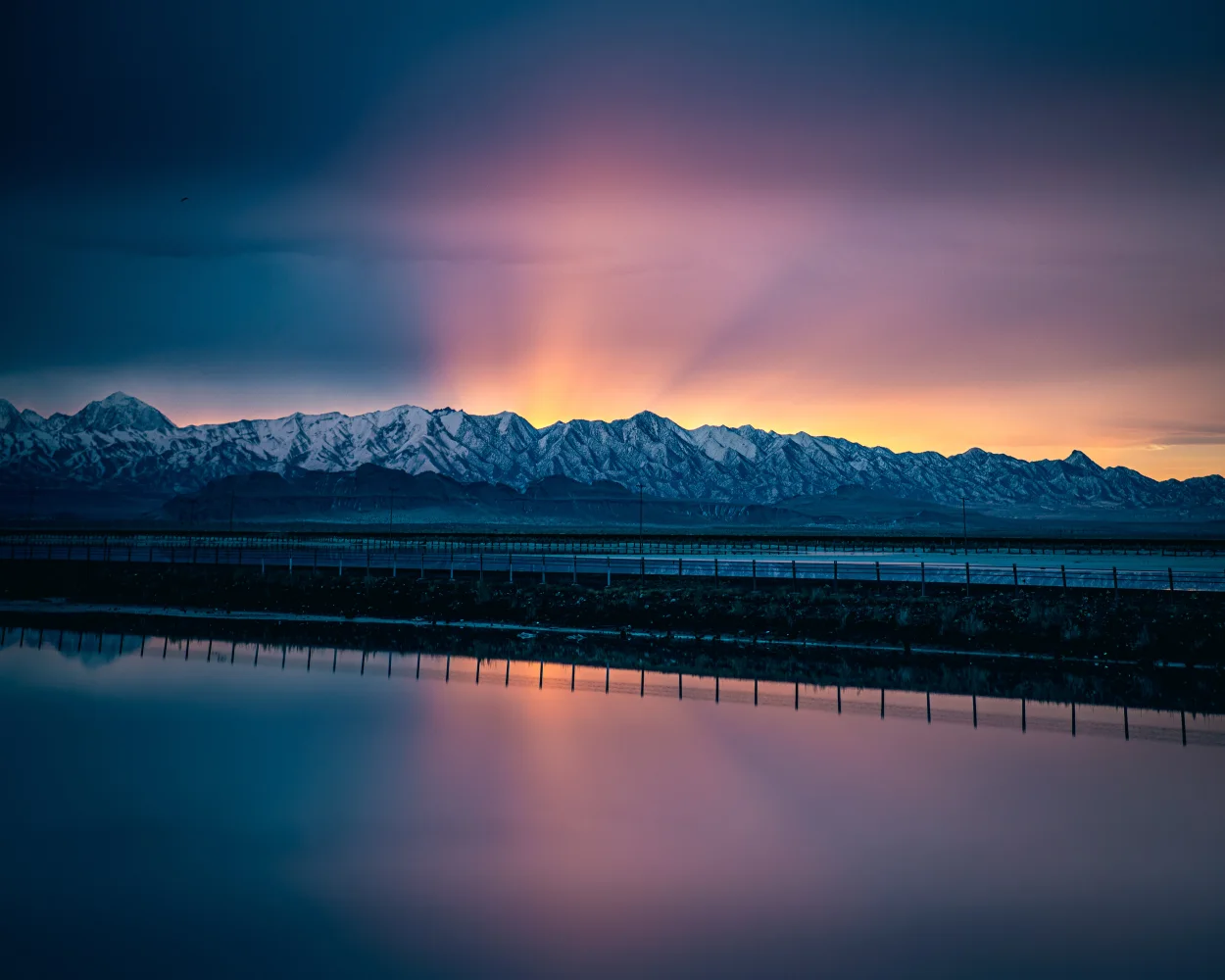 Snow Berge Landschaft