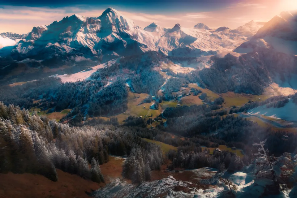 Swiss Alps Winterscape