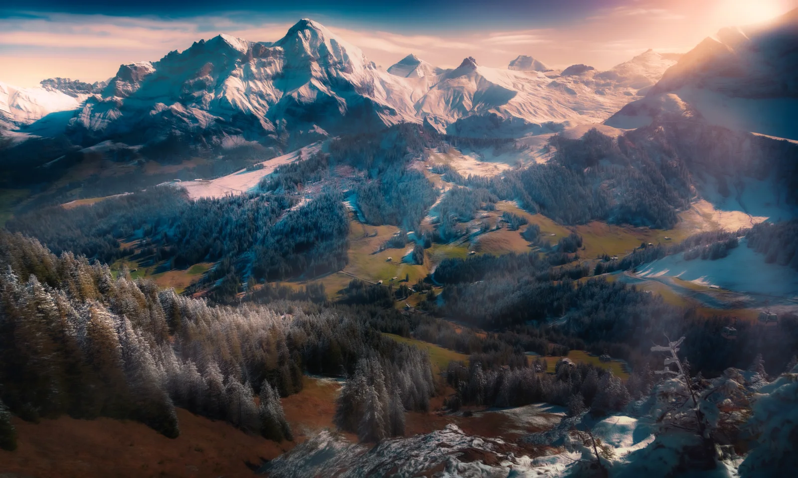 Swiss Alps Winterscape