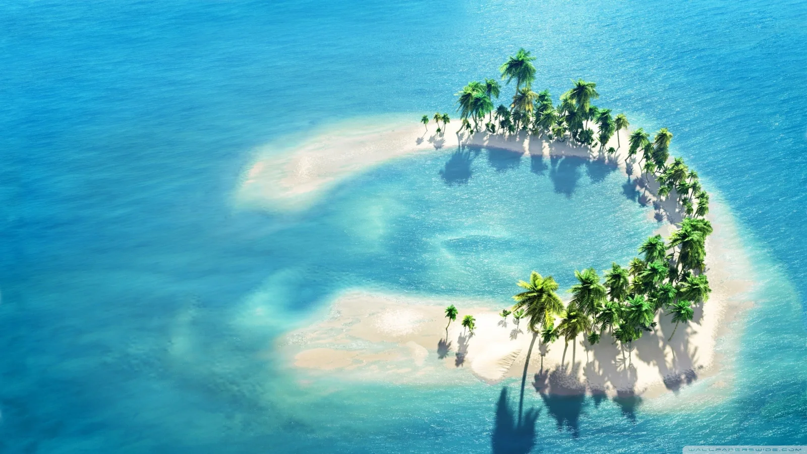 Sandiger Insel in Form