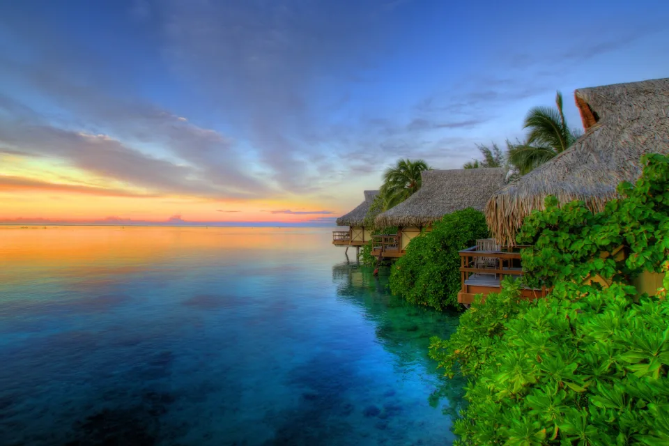 Sonnenuntergang auf der Insel
