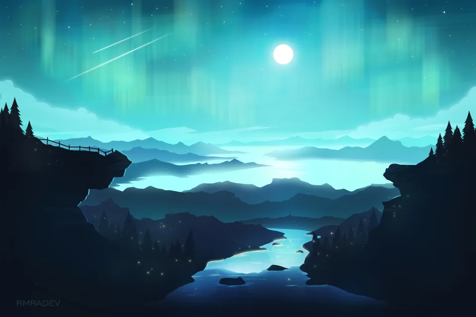 Aurora Borealis Mond