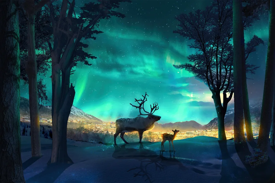 Beleuchtet Aurora Borealis