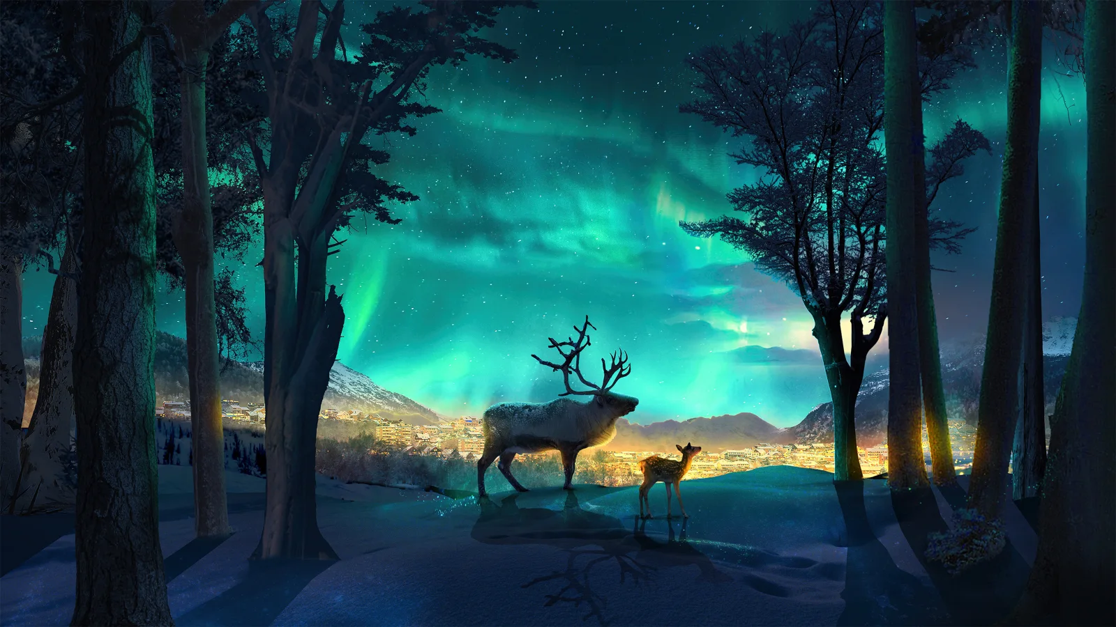 Beleuchtet Aurora Borealis