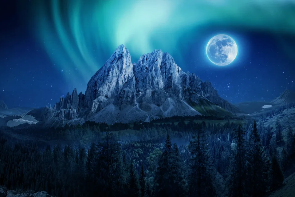 Mond Aurora Borealis