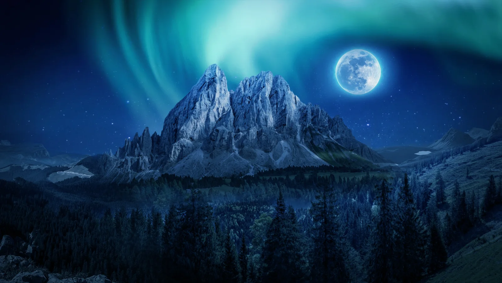Mond Aurora Borealis