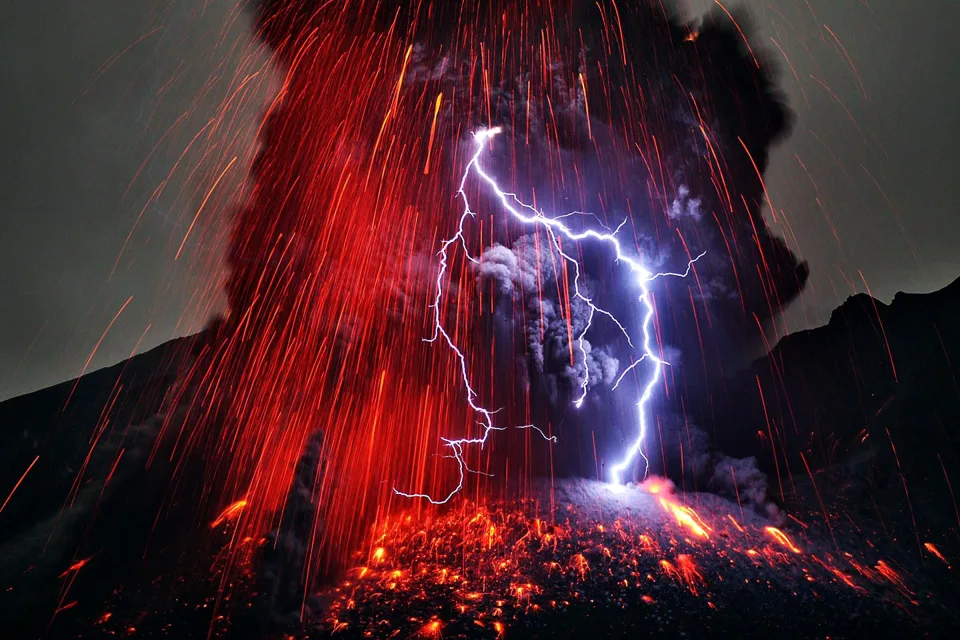 Ausbruch Vulkan Sakurajima, Japan