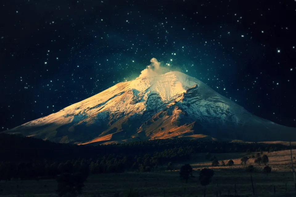 Vulkan – Verschneiter Fuji, Japan