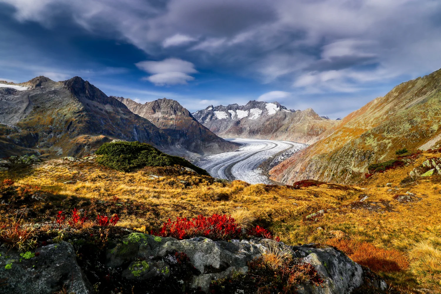 Aletsch Glacier Alps Berge