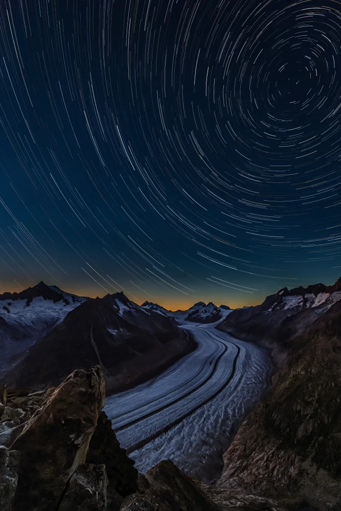Aletsch Glacier Stern Trails
