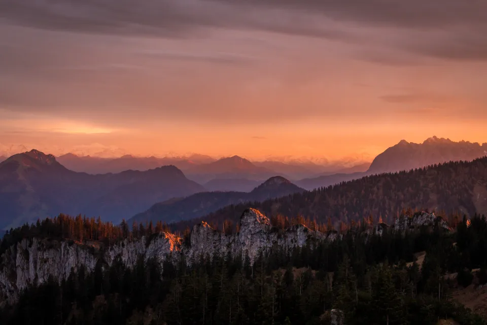 Alpenglow Sonnenaufgang