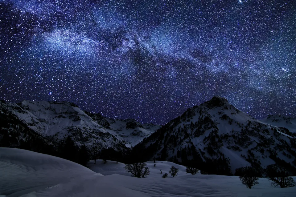 Glacier Berge Milky Way