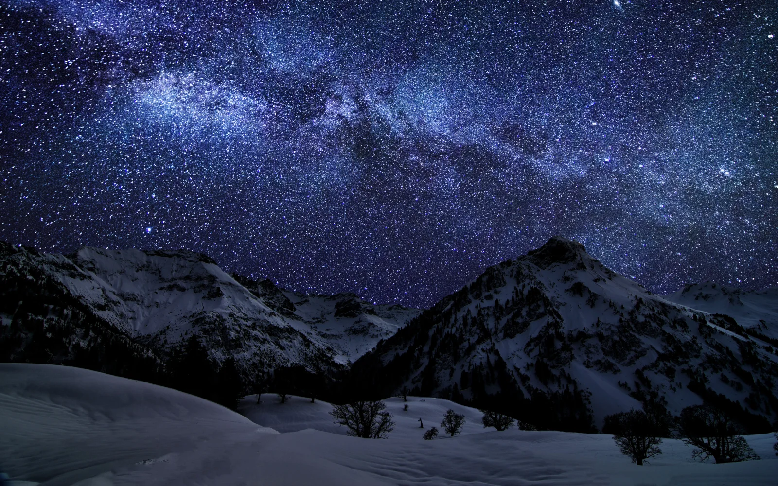 Glacier Berge Milky Way