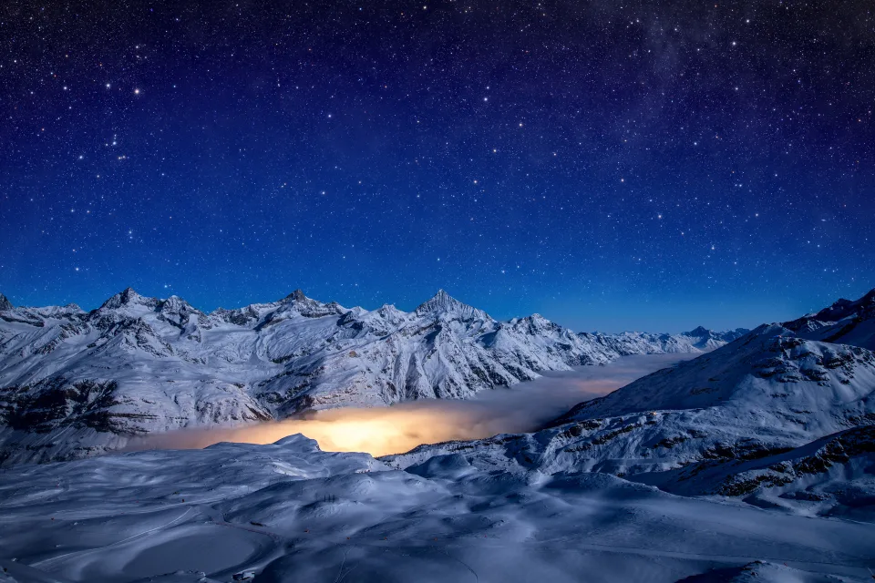 Gorner Glacier Starry Himmel