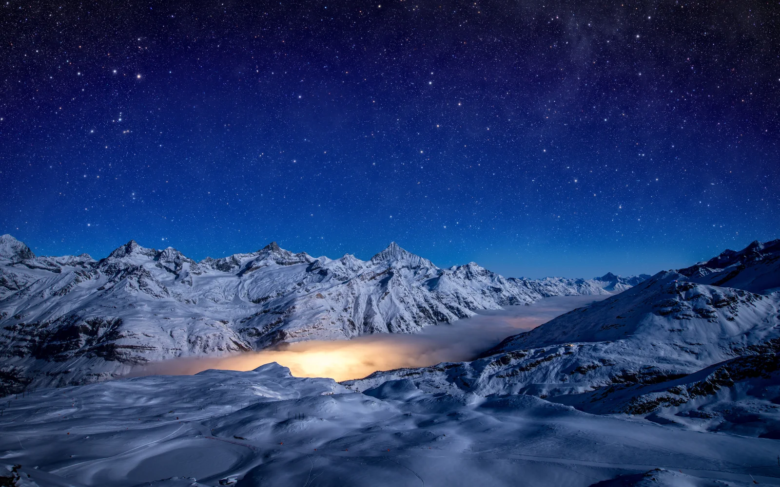 Gorner Glacier Starry Himmel