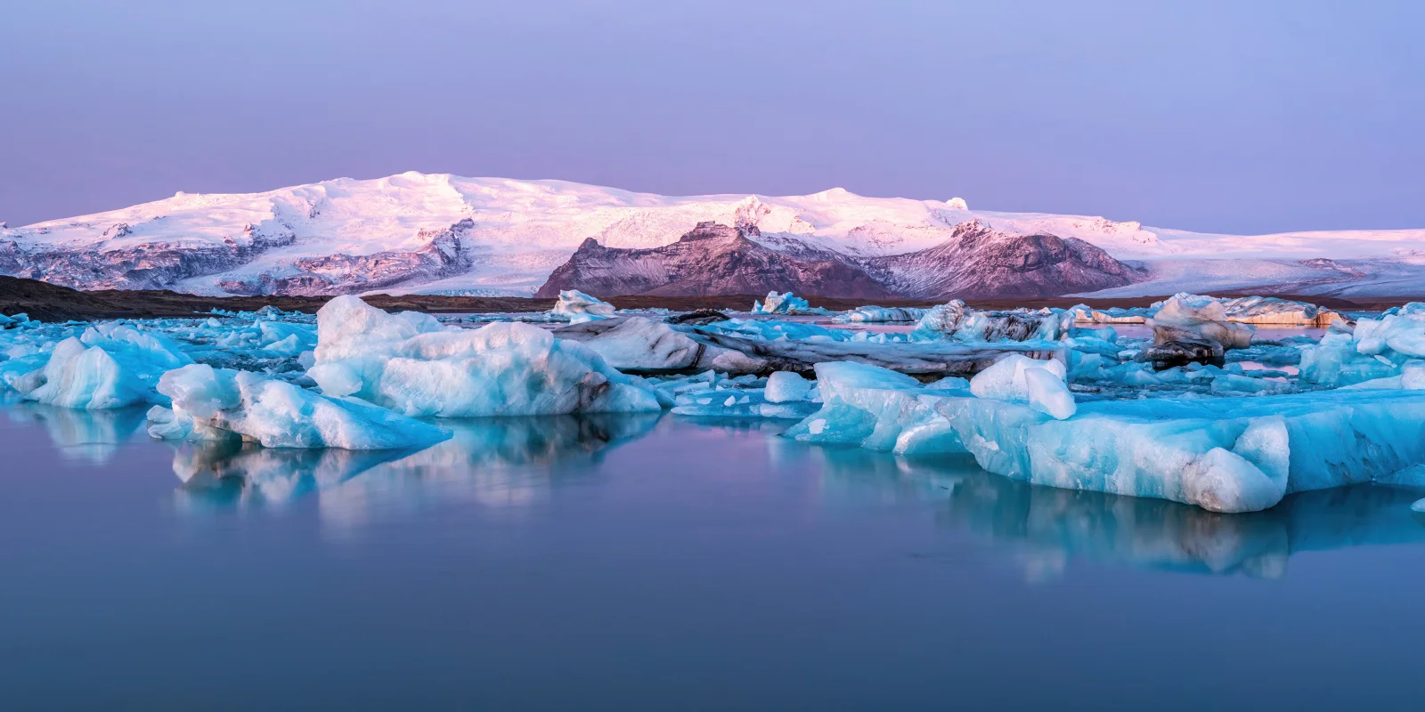 Jokulsarlon Glacier Lagoon Panorama