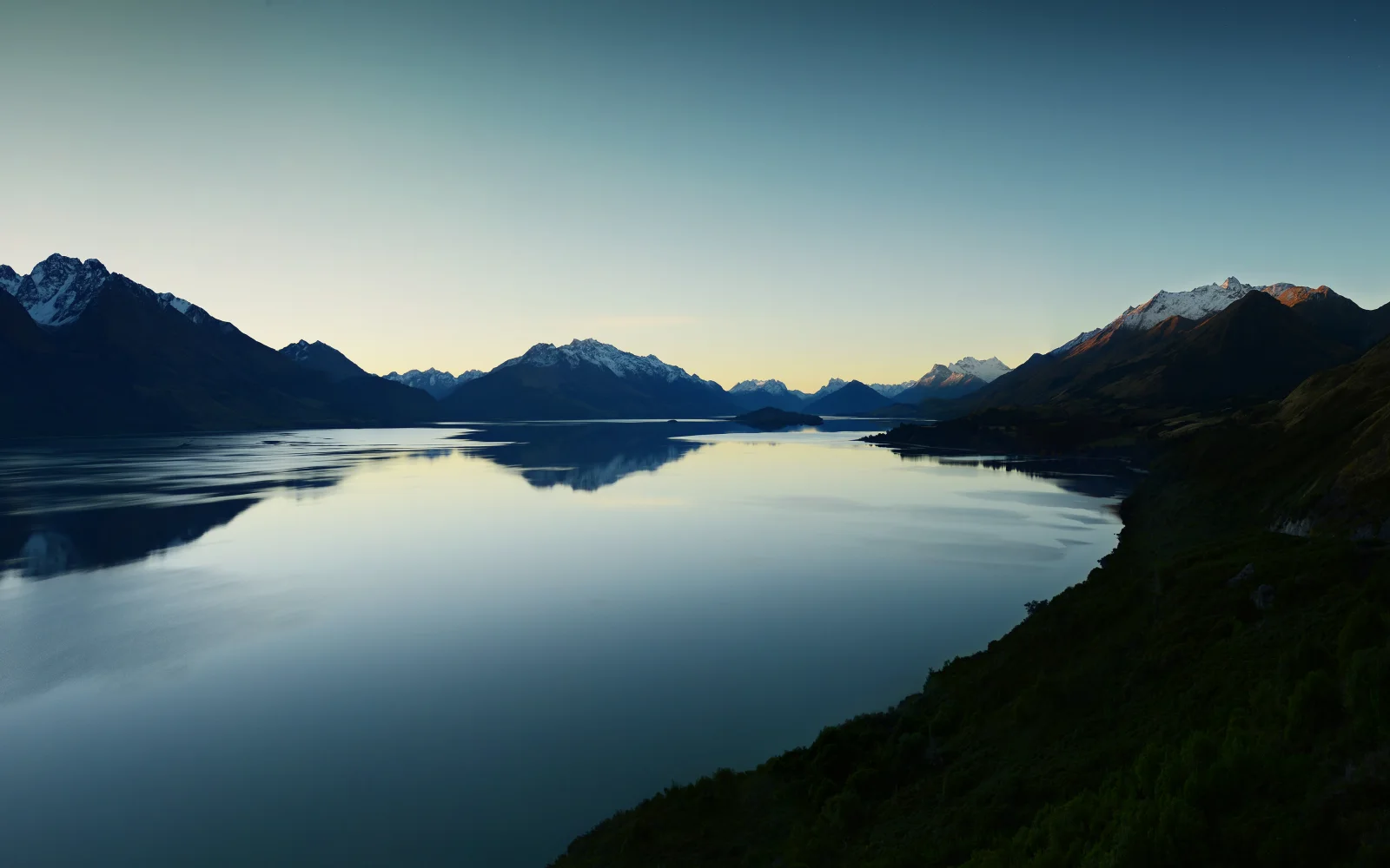 Lake Wakatipu Evening Himmel