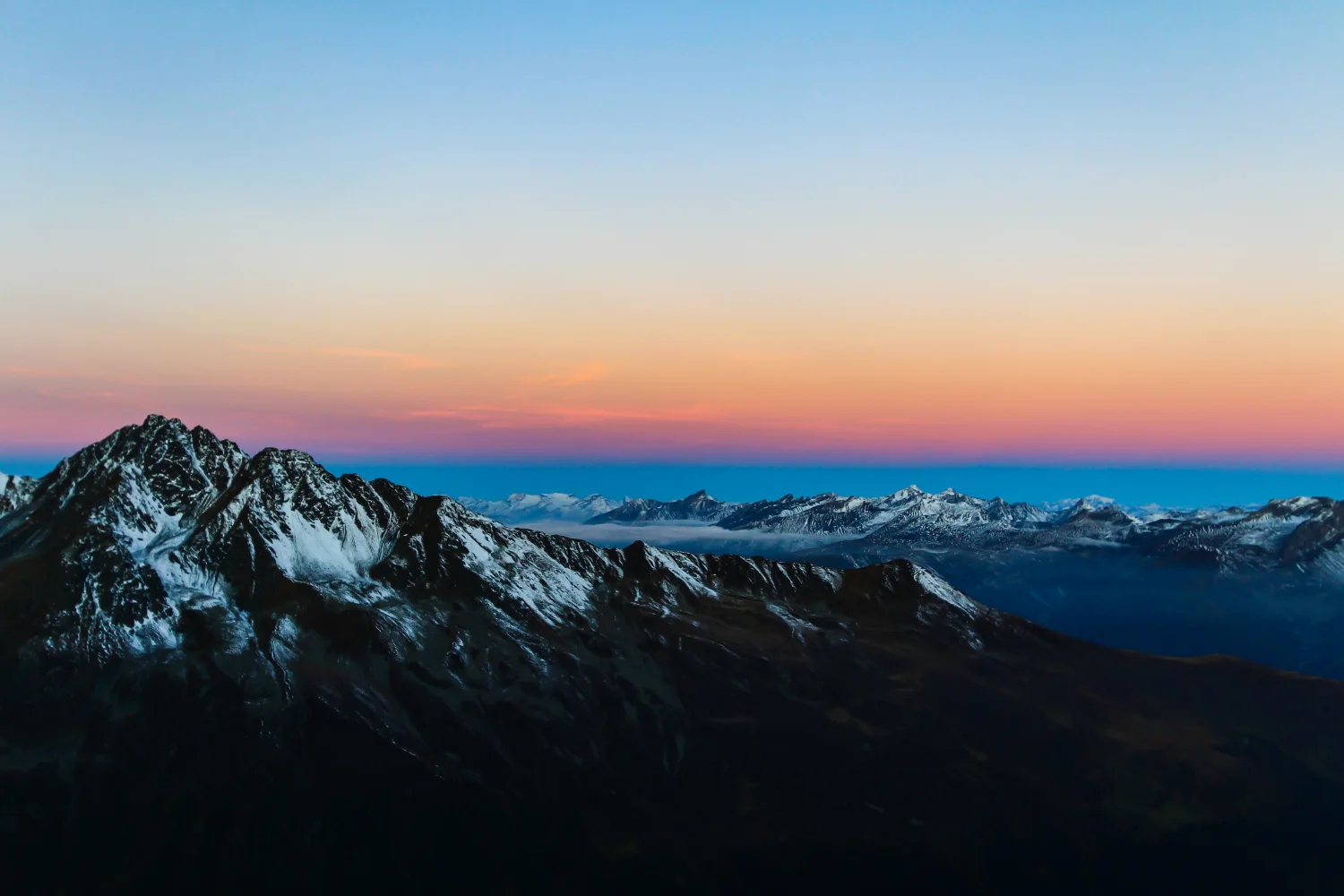 Snow covered Berg range