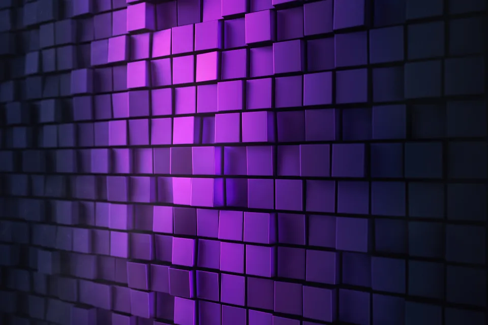 3D Hintergrund mit Quadraten