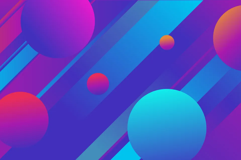 3D Hintergrund mit bunten Farbverläufen