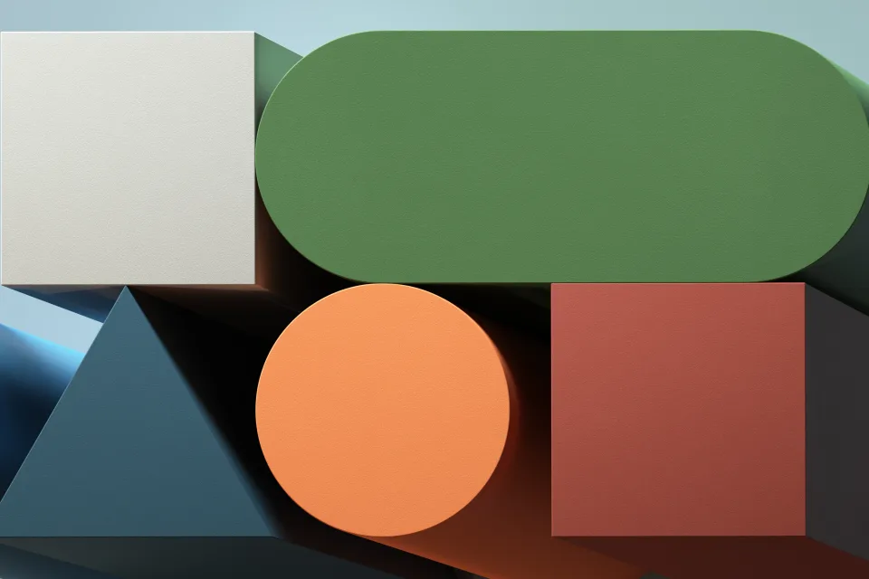 3D Illustration mit Formen