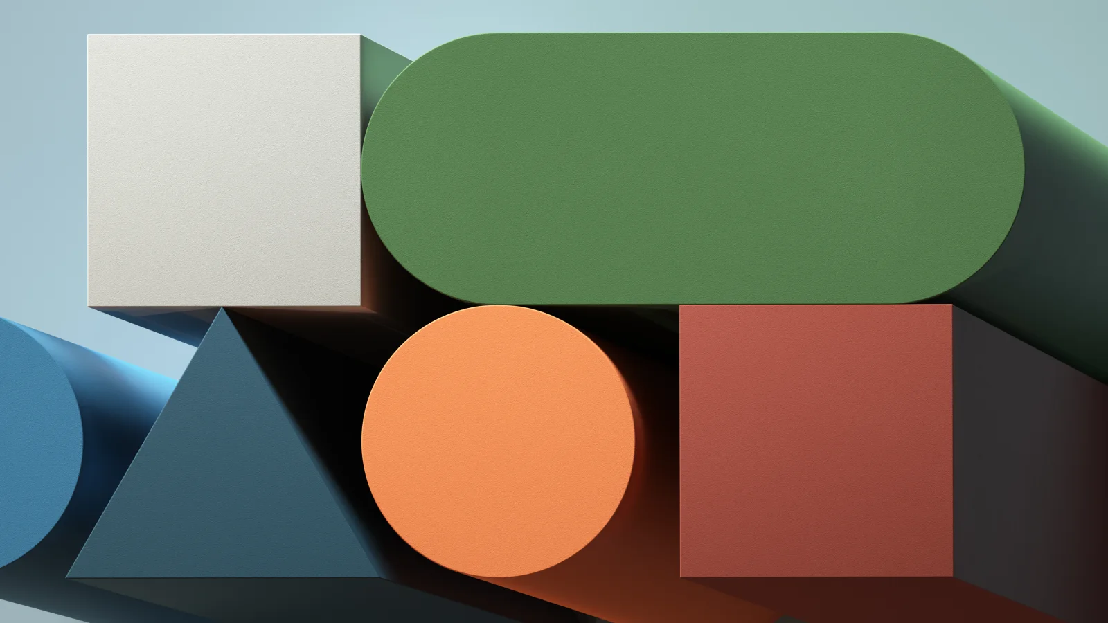 3D Illustration mit Formen