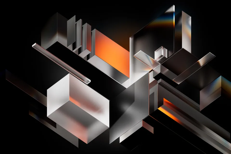 3D Kunst vor dunklem Hintergrund