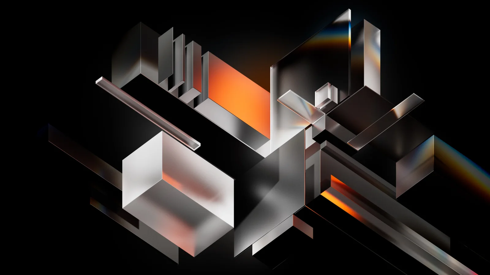3D Kunst vor dunklem Hintergrund